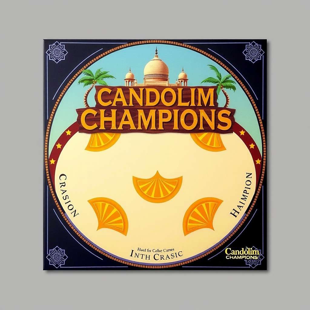 Candolim Champions Game Board with Traditional Indian Elements